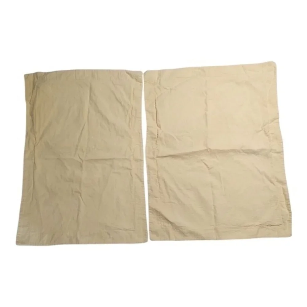 Restoration Hardware Yellow 100% Cotton Standard Pillowcases Shams Set of 2